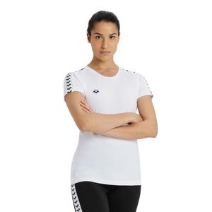 001225-101-t-shirt-da-donna-arena-team-bianco-bianco-nero