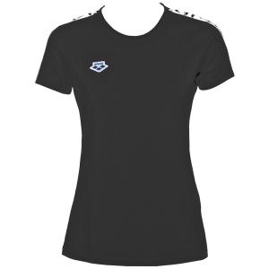 001225-501-t-shirt-da-donna-arena-team-nero-bianco-nero