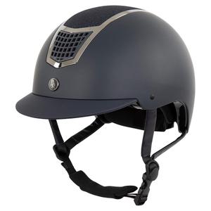 541034-l224-5-casco-da-equitazione-con-visiera-standard-br-equitation-lambda-glitter-marina-metallo-di-fucile