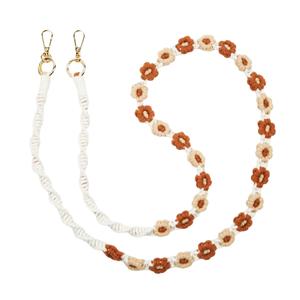 fleur-camel-cavo-intrecciato-per-smartphone-con-fiori-charlot-paris-cammello-130-cm