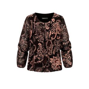 5202cl5-00007-camicetta-in-chiffon-con-stampa-di-ornamenti-sull-ensemble-femminile-cloud5ive-nero