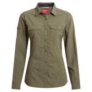 cws534-czl-camicia-da-donna-a-maniche-lunghe-craghoppers-nosilife-adventure-iii-oliva-selvatica