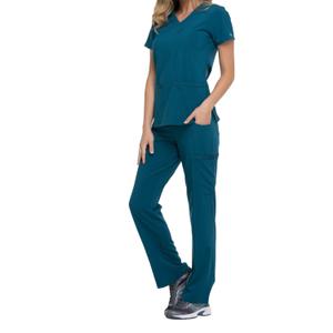 dke625-caribbeanblue-t-shirt-da-donna-con-cuore-dickies-medical-blu-caraibico