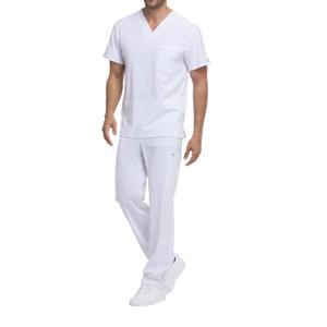 dke645-white-t-shirt-con-scollo-a-v-dickies-medical-bianco