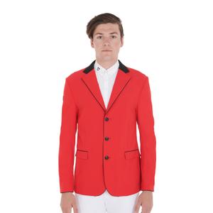 et06101-red-black-giacca-da-concorso-a-tre-bottoni-equestro-rosso-nero