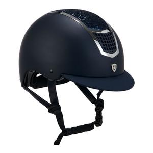 etu00006-navy-silver-casco-da-bici-da-equitazione-equestro-eclipse-stone-mat-rowel-fitting-marina-argento