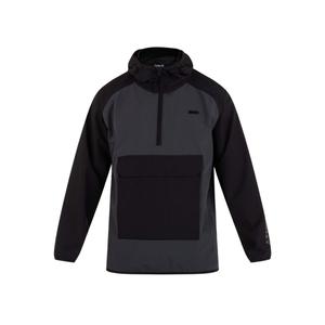 mjk0002560-h006-felpa-a-girocollo-con-cappuccio-hurley-phantom-packable-anorak-ii-grigio-pietra-scuro