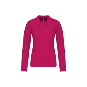 k257-fuchsia-polo-donna-maniche-lunghe-kariban-pique-rosa-fucsia