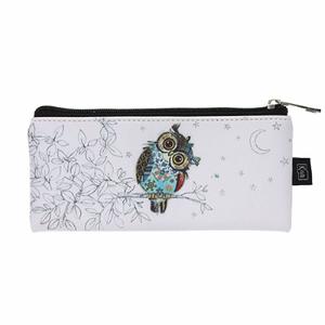 trol21u01-astuccio-lungo-da-donna-con-gufo-kiub-kook-bianco-blu-5x20x5-cm
