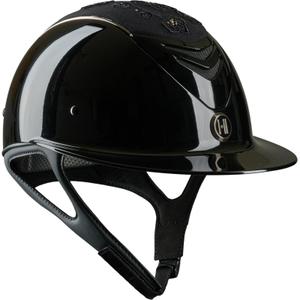 1k10220101-casco-da-equitazione-per-ragazza-onek-embroidery-top-nero-lucido