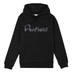 pfd0035-023-felpa-con-cappuccio-penfield-bear-chest-print-nero