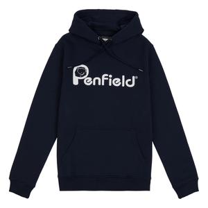 pfd0035-203-felpa-con-cappuccio-penfield-bear-chest-print-blu-scuro