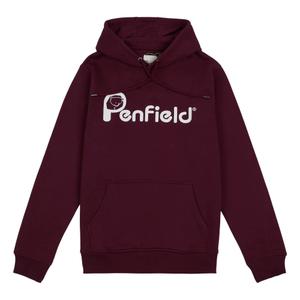 pfd0035-994-felpa-con-cappuccio-penfield-bear-chest-print-bb-viola-bianco