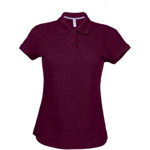 k242-wine-polo-donne-maniche-corte-kariban-rosso-bordeaux