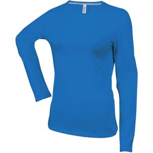 k383-lightroyalblue-t-shirt-maniche-lunghe-donna-kariban-girocollo-blu-reale
