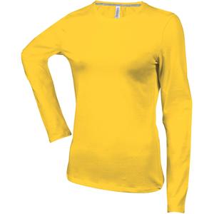 k383-yellow-maglietta-a-manica-lunga-da-donna-kariban-col-rond-giallo