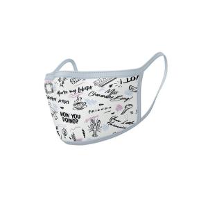 611ser005-maschera-facciale-con-licenza-pyramid-friends-phrases-bianco-tu