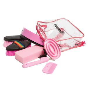 401328-kit-di-toelettatura-per-cavallo-9-pezzi-roma-rosa-tu