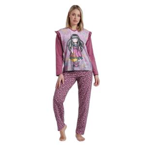 60785-0-000217-pigiama-a-maniche-lunghe-donna-santoro-london-flying-the-nest-morado