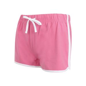 sk069-brightpink-white-pantaloncini-da-donna-skinni-fit-retro-rosa-brillante-bianco