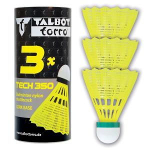 479111-volano-da-badminton-talbot-torro-tech-350-korb-x3-yellow-red-fast-tu