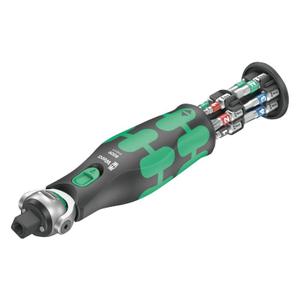 205885-chiave-a-cricchetto-combinata-con-bussola-e-cacciavite-wera-8009-zyklop-pocket-nero-verde-tu