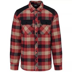 wk520-red-darkbeigechecked-black-camicia-a-quadri-con-tasche-wk-designed-to-work-rosso-scuro-nero-nero